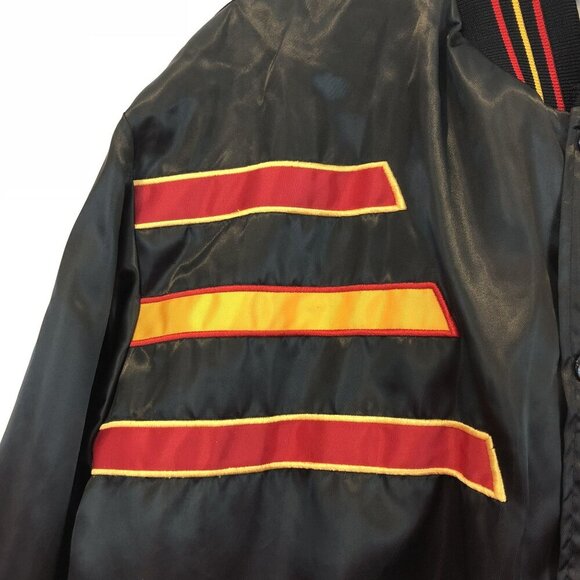 Vintage Disney Wear Mickey Mouse Letterman Jacket Black Satin Made In USA Size L - Picture 7 of 11